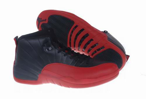 New Arrival Air Jordan Retro 12 Black Red Shoes