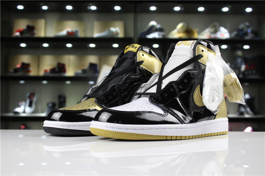 New Air Jordan 1 High OG NRG Gold Top 3 Black Metallic Gold - Click Image to Close