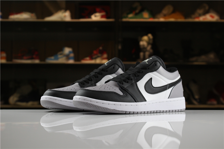 New Air Jordan 1 Low White Atmosphere Black - Click Image to Close