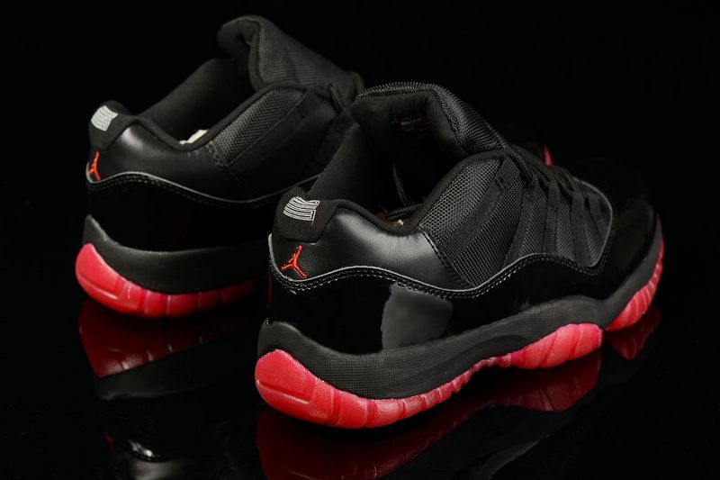 2015 New Jordan 11 Low Black Red