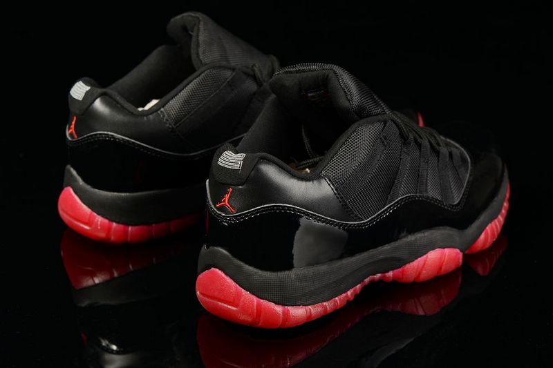 2015 New Jordan 11 Low Black Red - Click Image to Close