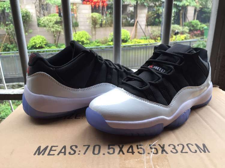 New Air Jordan 11 Low Black White Red Shoes For Sale