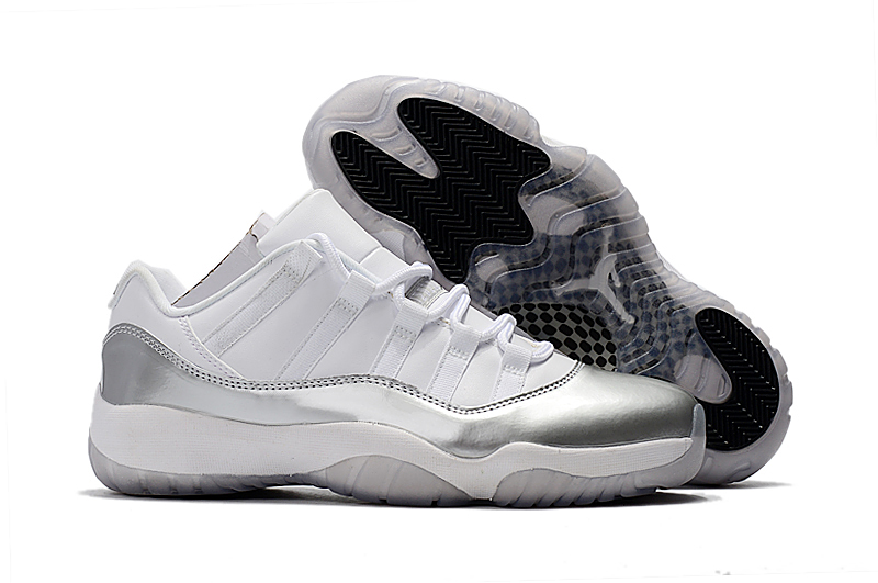 New Air Jordan 11 Retro Low White Metallic Silver