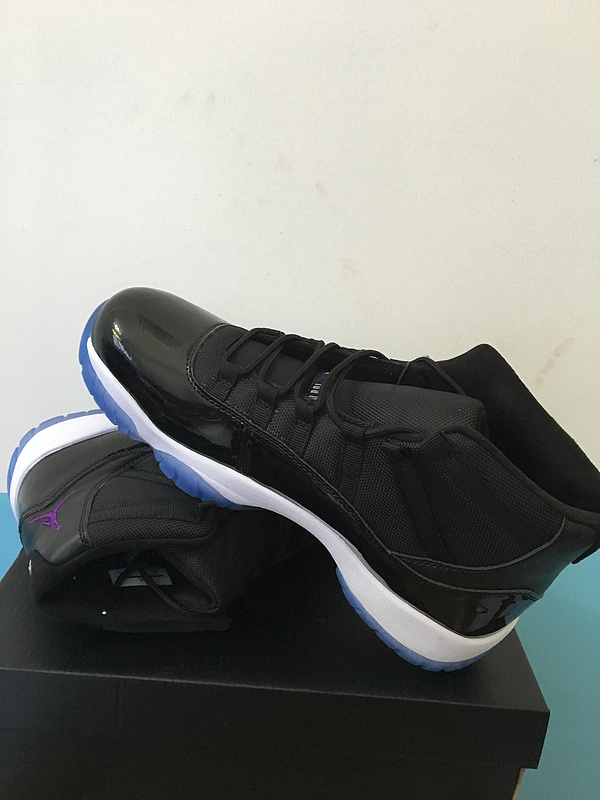 New Air Jordan 11 Retro Slam Dunk 2016 Black White Purple Shoes - Click Image to Close