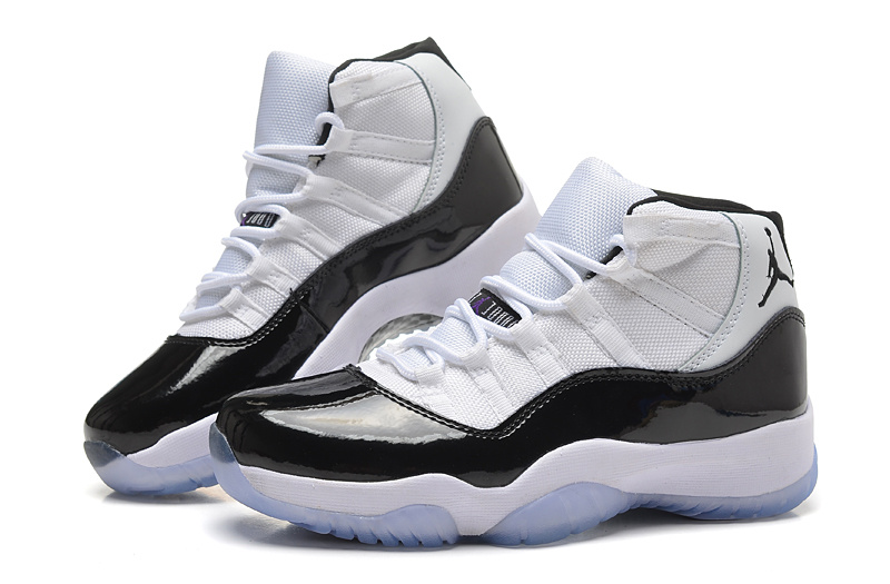 2015 New Jordan 11 White Black For Women