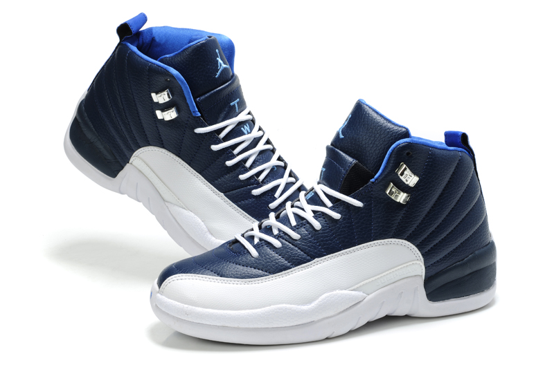 retro 12 navy blue and white