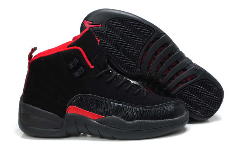 Air Jordan 12 Dark Black Red - Click Image to Close