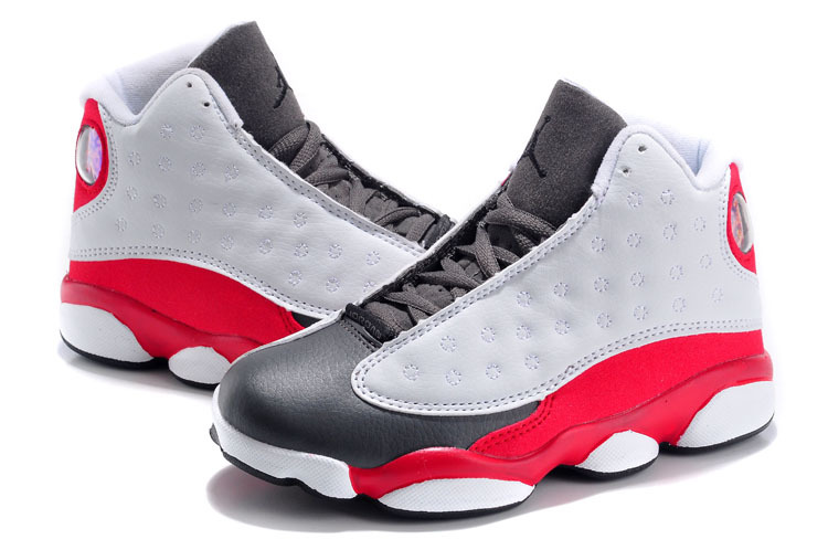 2015 New Jordan 13 Grey Red Black