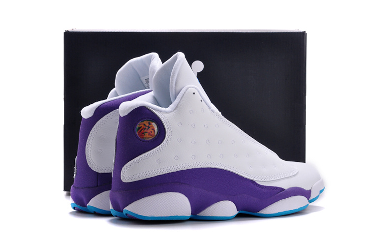 2015 New Air Jordan 13 White Purple