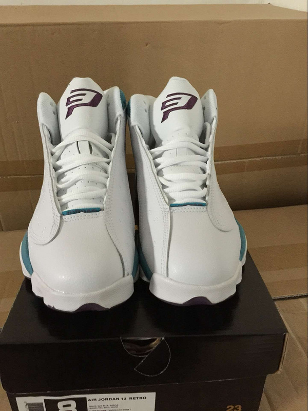 Air Jordan 13 White Baby Blue Purple Shoes - Click Image to Close