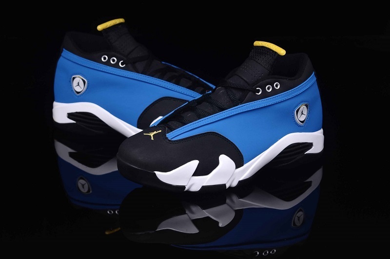 2015 Air Jordan 14 Low Shoes Blue Black For Women - Click Image to Close