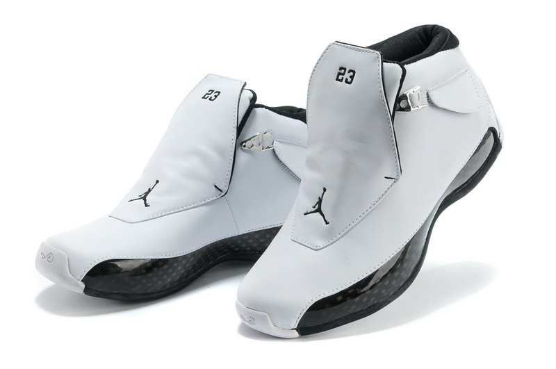Air Jordan 18 White Black Shoes