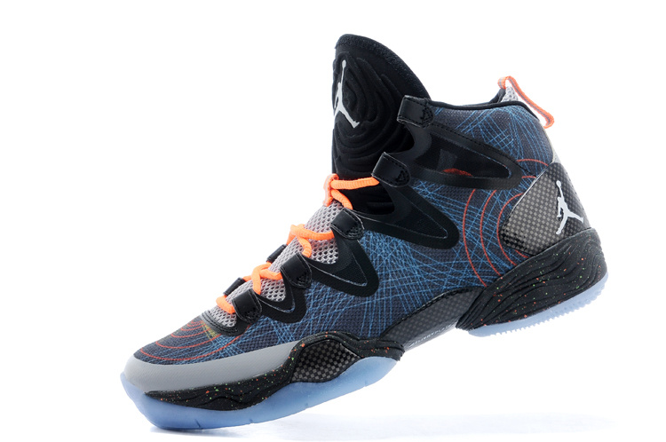 2015 Air Jordan 28 Blue Black Orange Shoes