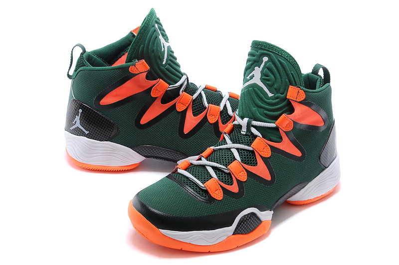 2015 Air Jordan 28 Green Orange White Shoes - Click Image to Close