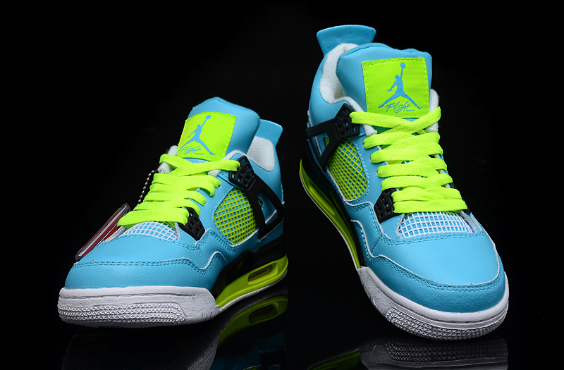 blue green jordans