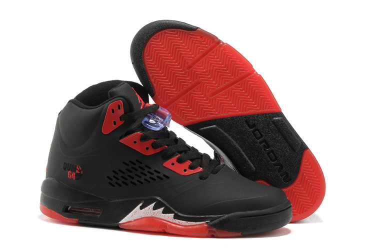 Air Jordan 5 Black Fire Red Shoes