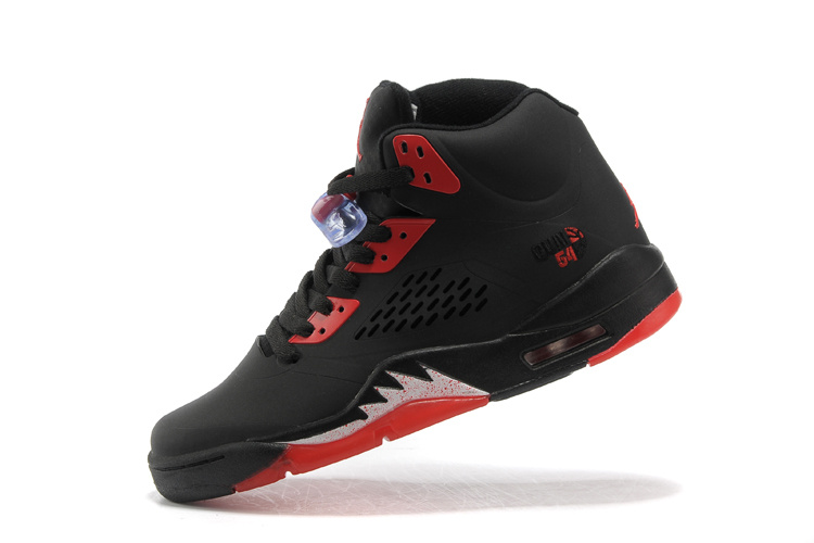 Air Jordan 5 Black Fire Red Shoes