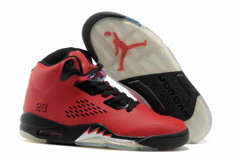 Air Jordan 5 Red Black Shoes