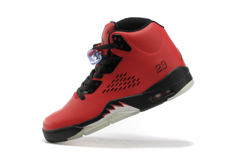 Air Jordan 5 Red Black Shoes - Click Image to Close