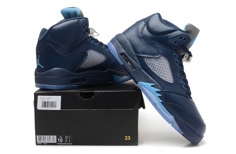 2015 New Air Jordan 5 Dark Blue - Click Image to Close