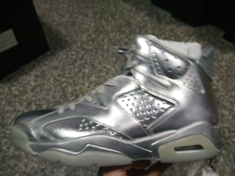 2016 Air Jordan 6 All Silver Shoes