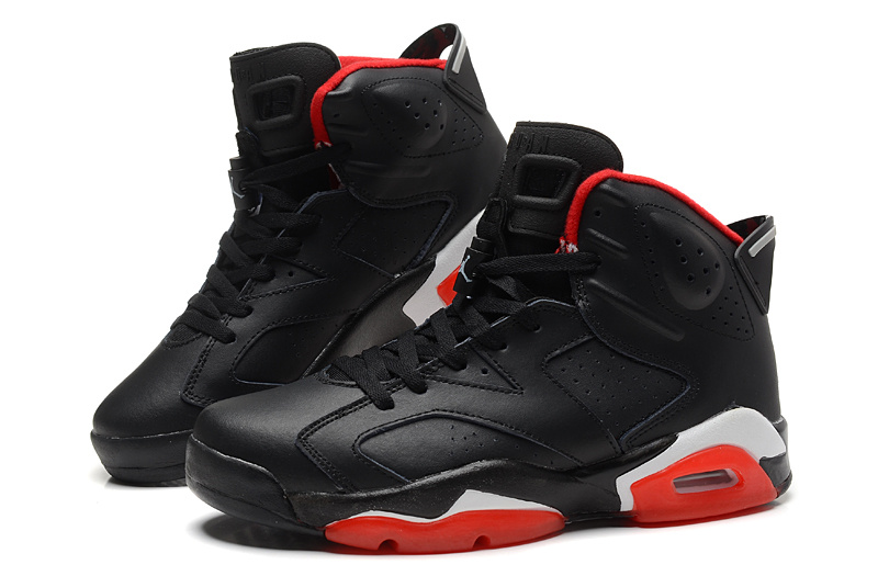 2015 New Jordan 6 Black Red Shoes