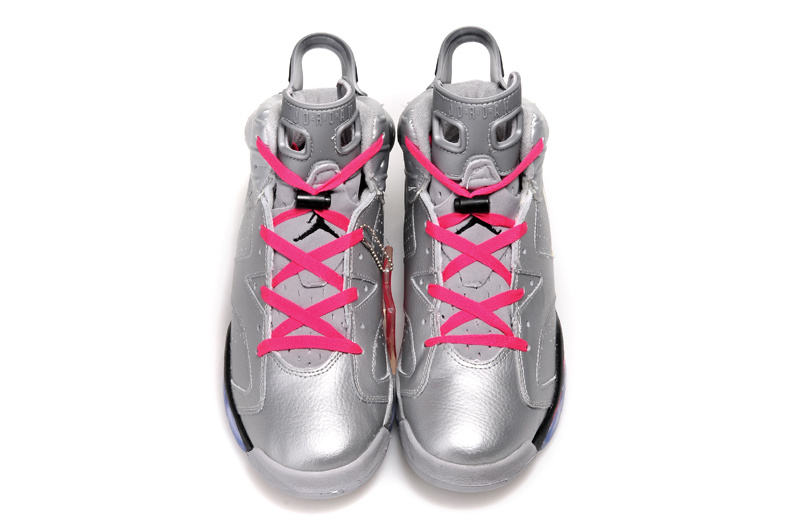 2015 New Air Jordan 6 Silver Pink - Click Image to Close