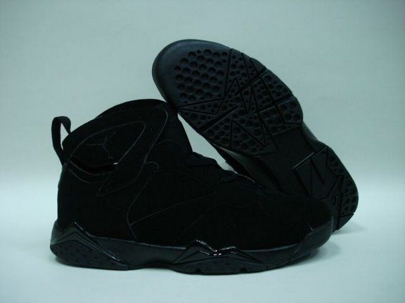 New Air Jordan 7 All Black Shoes For Sale - Click Image to Close