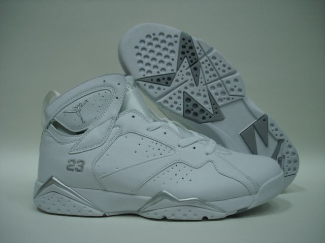 New Air Jordan 7 All White Shoes For Sale