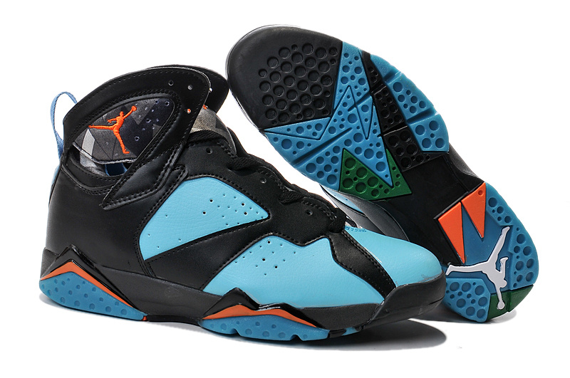 2015 New Jordan 7 Black Green Orange