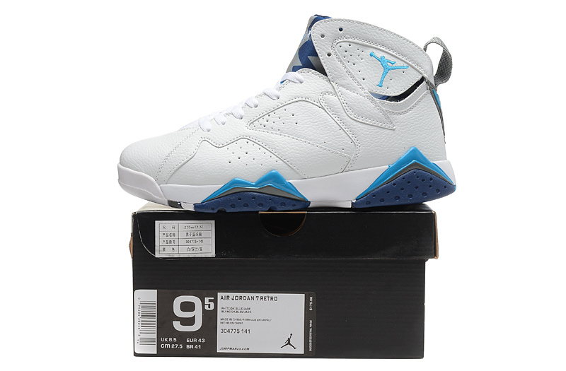 2015 New Jordan 7 White Baby Blue