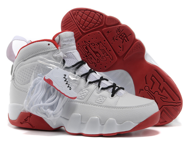 2015 New Air Jordan 9 White Black - Click Image to Close