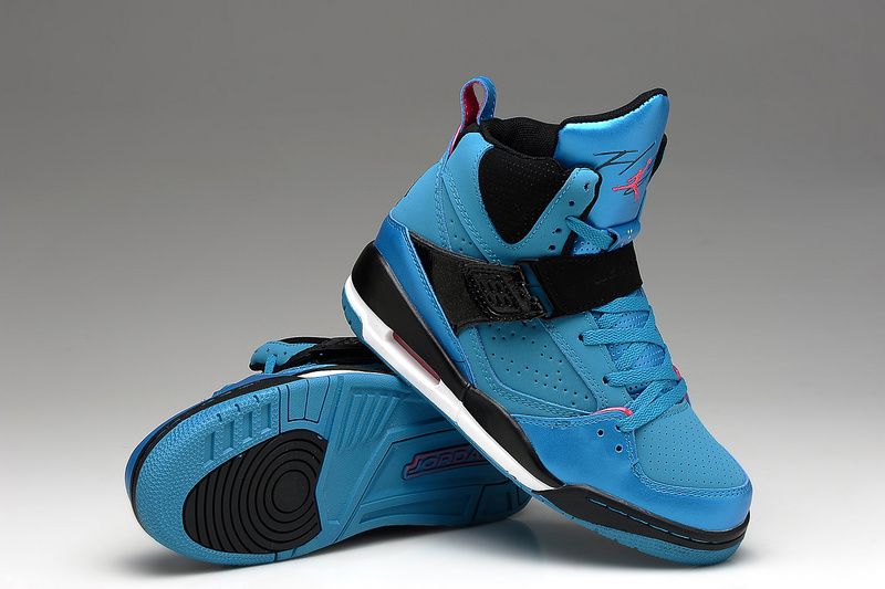 Women Air Jordan Flight 4.5 Blue Black Shoes - Click Image to Close