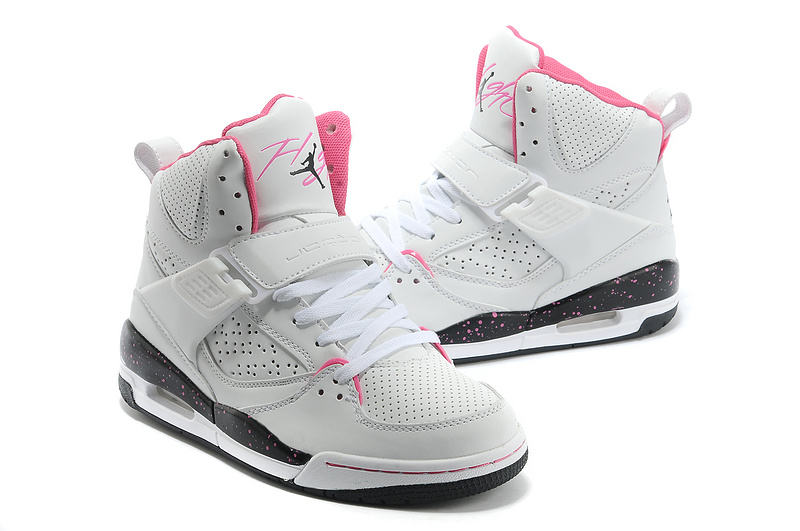 Women Air Jordan Flight 4.5 White Pink Black Shoes - Click Image to Close