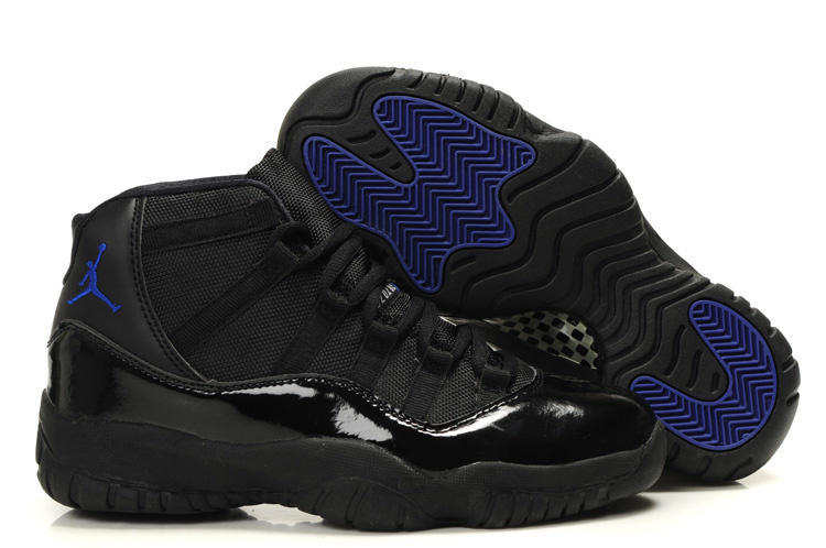 Air Jordan Retro 11 Black Blue - Click Image to Close