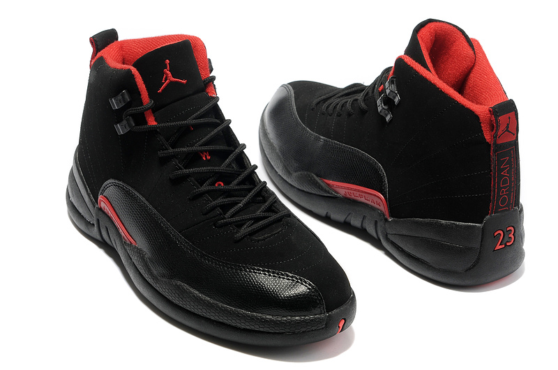 New Arrival Air Jordan Retro 12 Black Red Shoes