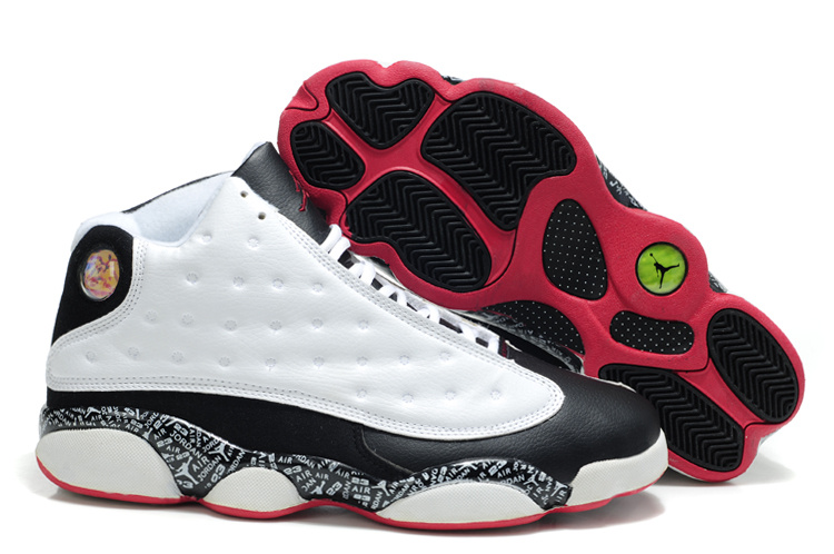 New Arrival Air Jordan Retro 13 White Black Red Shoes