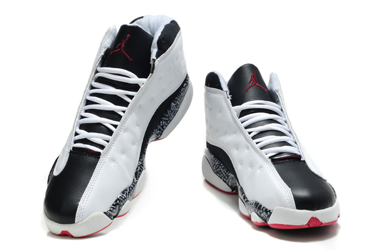 New Arrival Air Jordan Retro 13 White Black Red Shoes - Click Image to Close