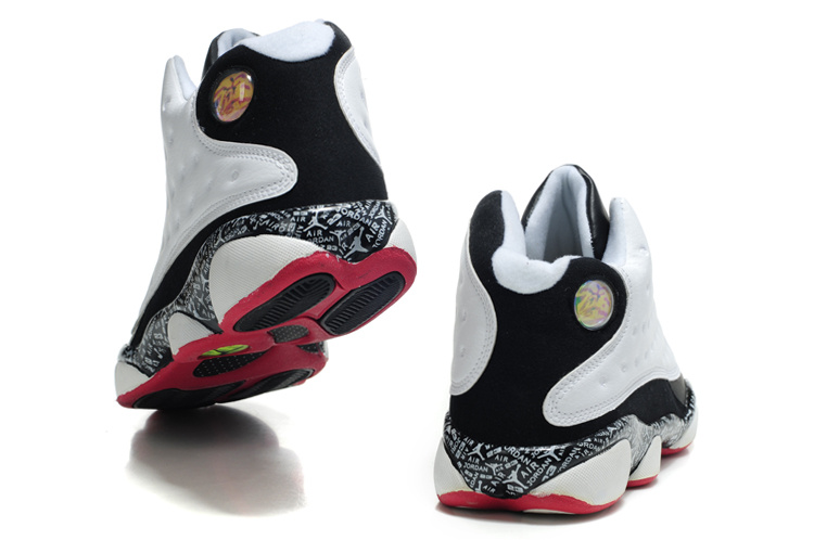 New Arrival Air Jordan Retro 13 White Black Red Shoes - Click Image to Close