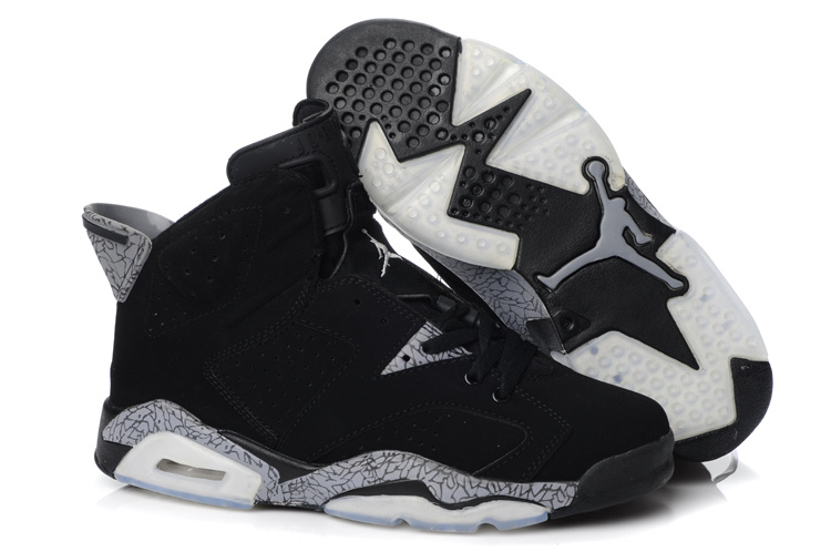 Latest Air Jordan Retro 6 Black Grey Shoes