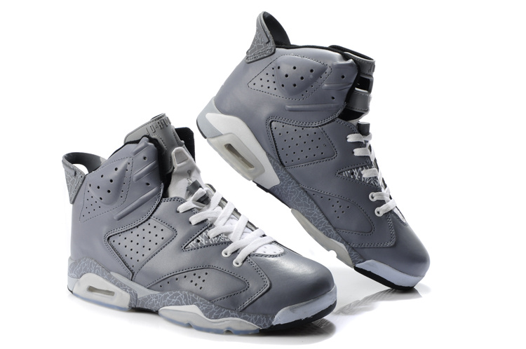 Latest Air Jordan Retro 6 Grey White Shoes