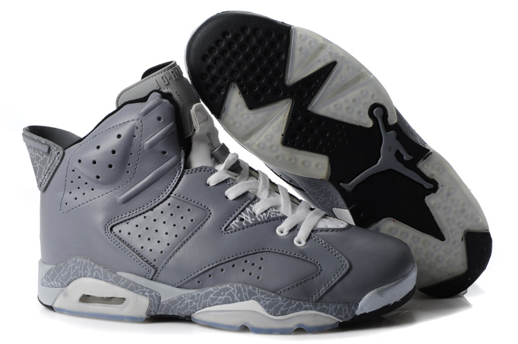 Latest Air Jordan Retro 6 Grey White Shoes