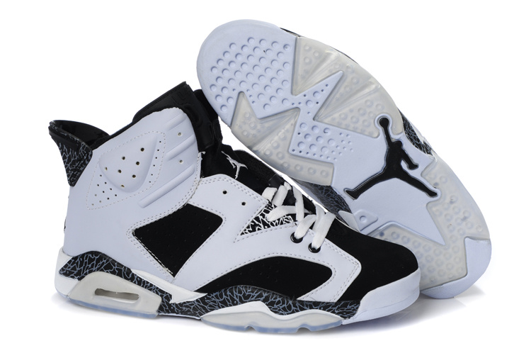 Latest Air Jordan Retro 6 White Black Cement Shoes - Click Image to Close