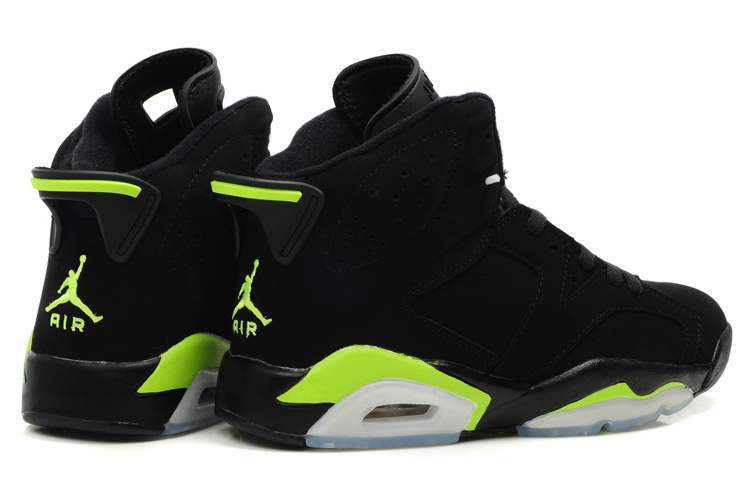 jordan shoes black and green