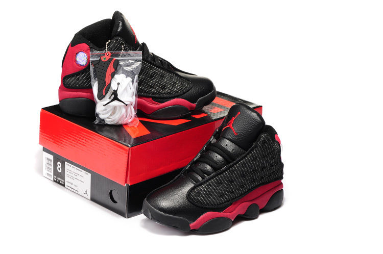 2015 New Jordan 13 Black Red Shoes