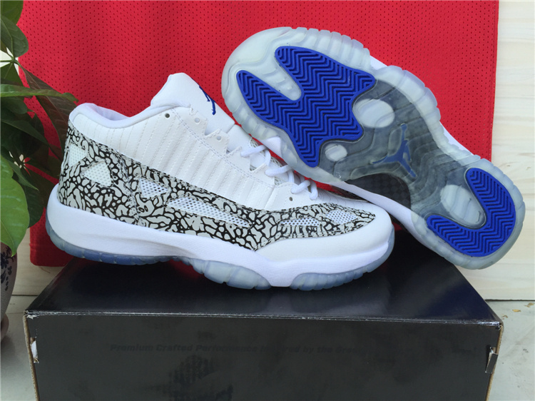 2015 Air Jordan 11 Shoes White Grey Blue
