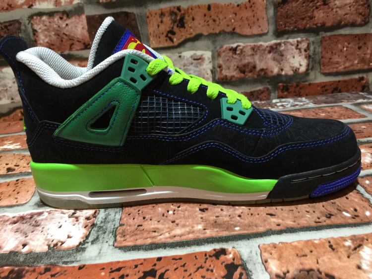 2015 Air Jordan 4 OG Super Black Green For Women