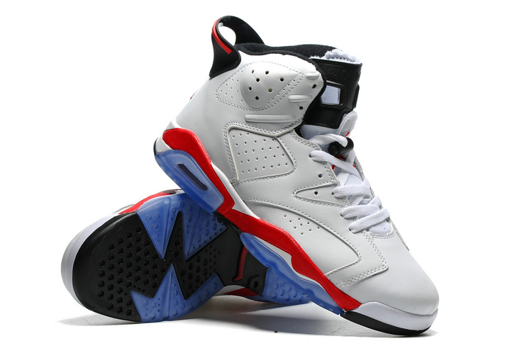 2016 Jordan 6 Retro White Red Blue Sole - Click Image to Close