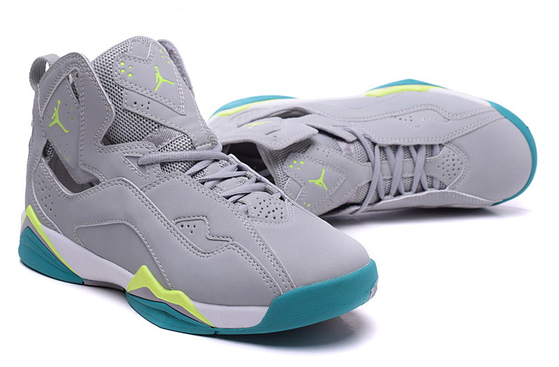 2015 Air Jordan 7 Shoes Grey Green For Women