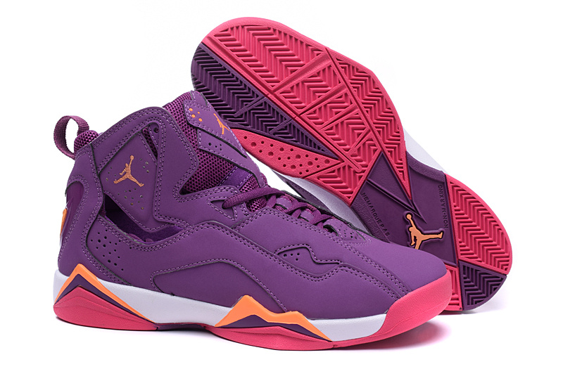 2015 Air Jordan 7 Shoes Purple Red Orange For Women